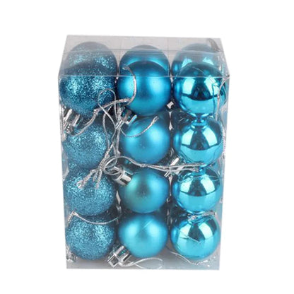 24Pcs Christmas Ball Christmas Tree Decoration Ornaments Ohberri
