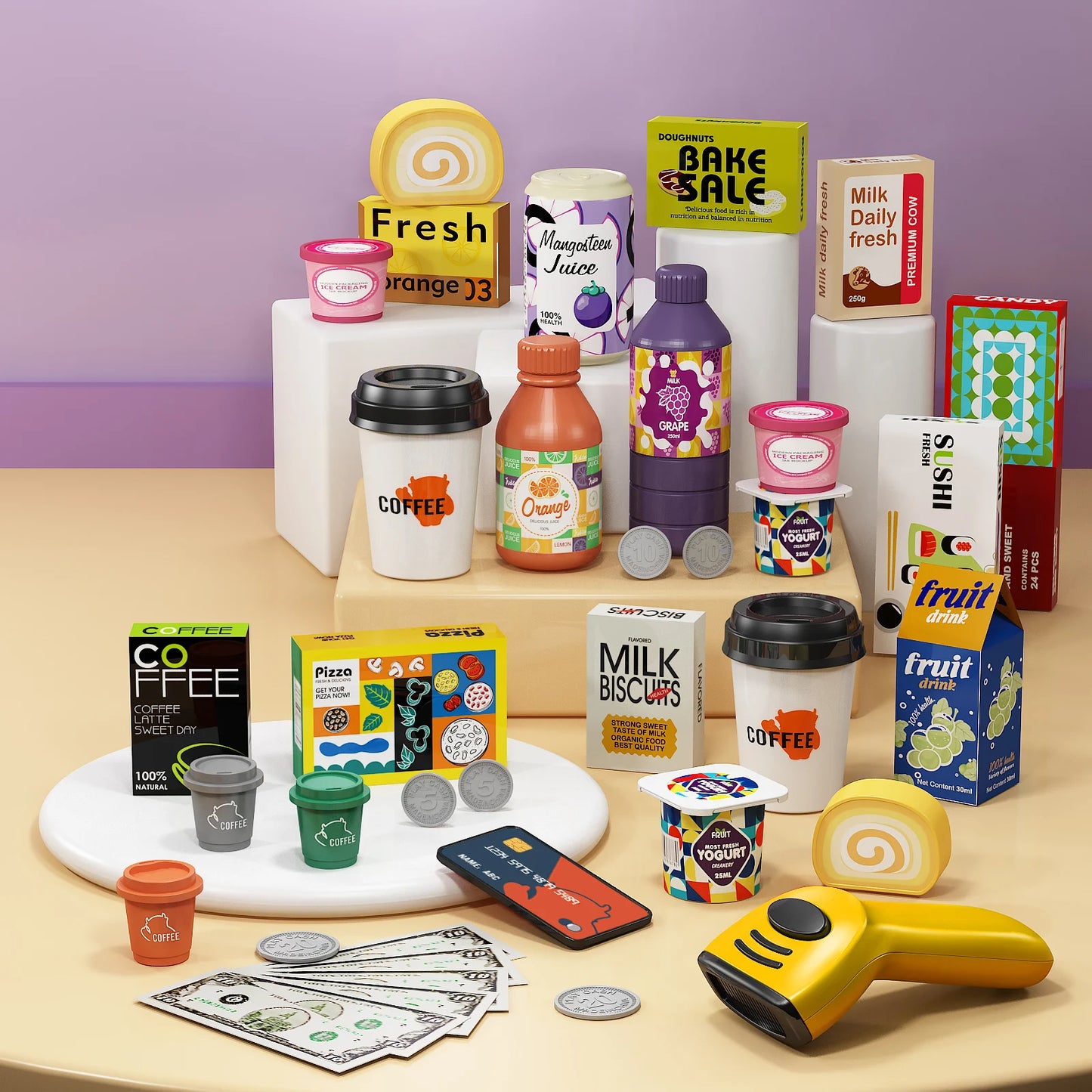 Children's Supermarket Radio Toy Vending Machine - Ohberri