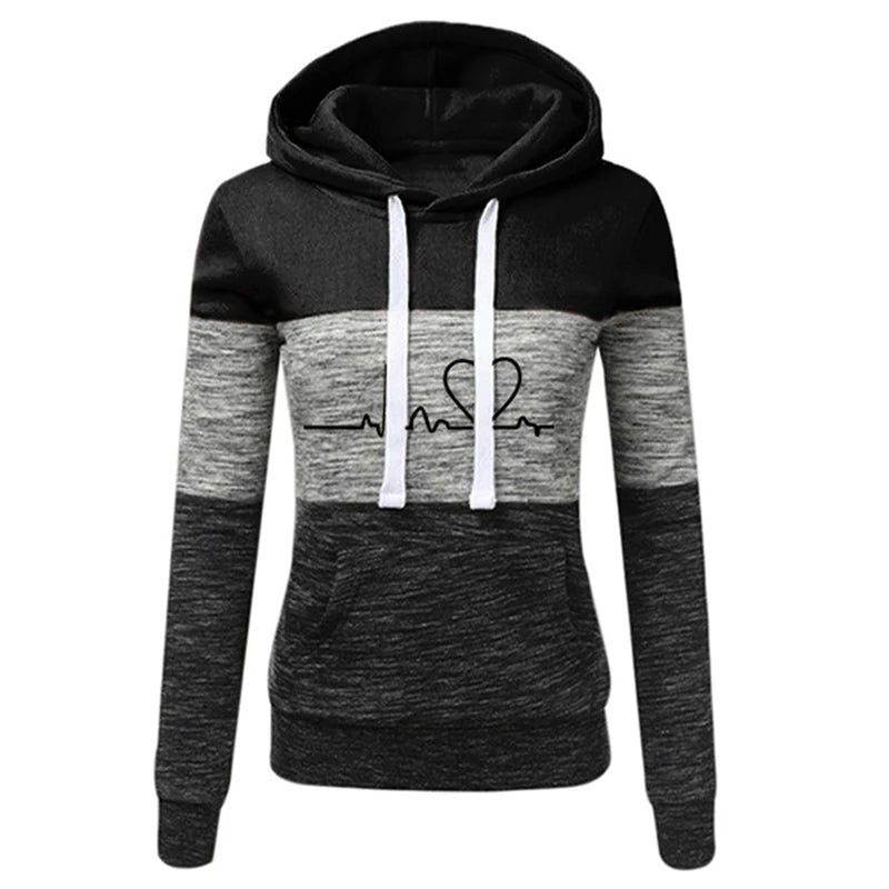 Women Tracksuit Printing Hooded Sweatshirt Sweatpant Ohberri