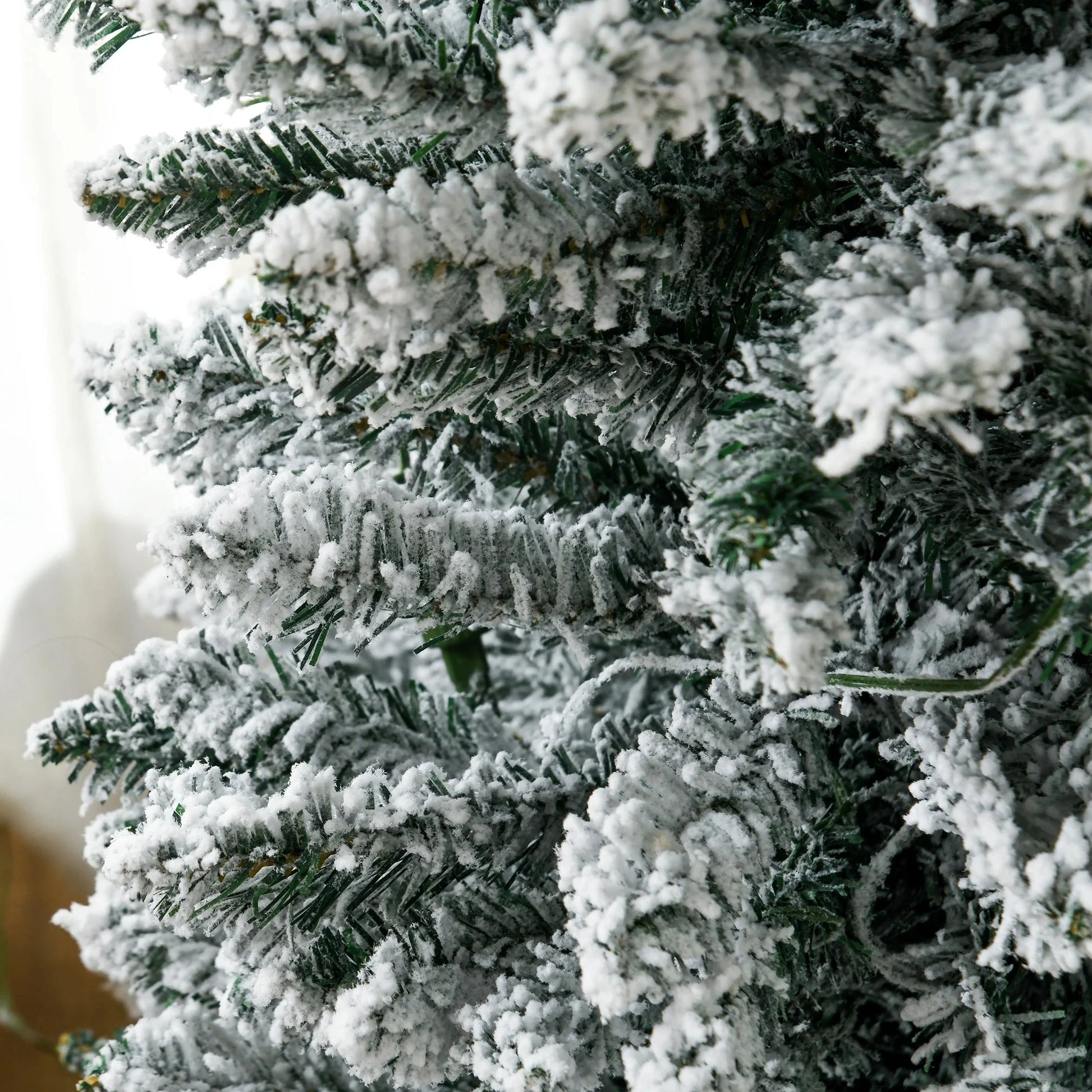 7' Prelit Artificial Christmas Tree with Warm White Led Lights, Green Ohberri