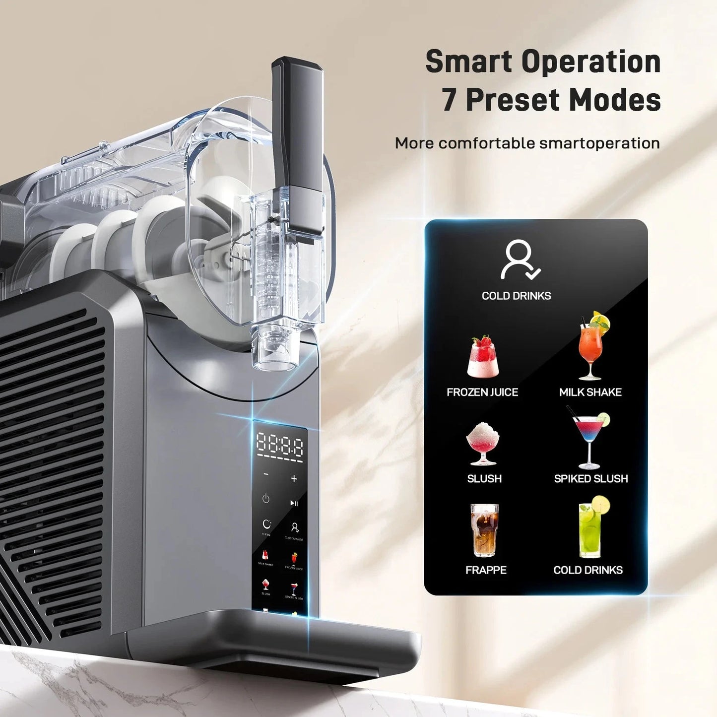 7 in 1 Professional Home Slushie Machine No Ice Needed Rapid Chill Technology Ohberri
