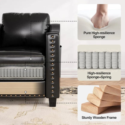 Faux Leather Accent Chair - Ohberri