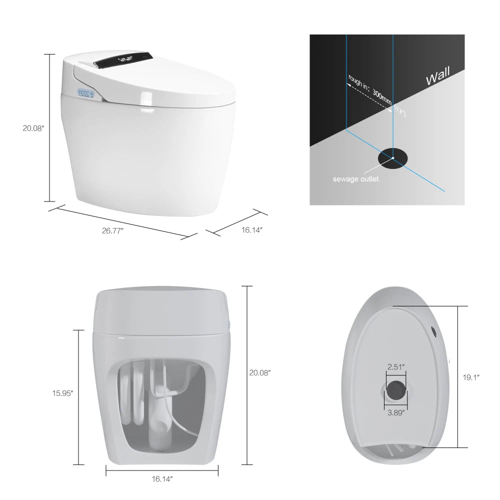 Smart Toilets with Heated Bidet Seat Ohberri