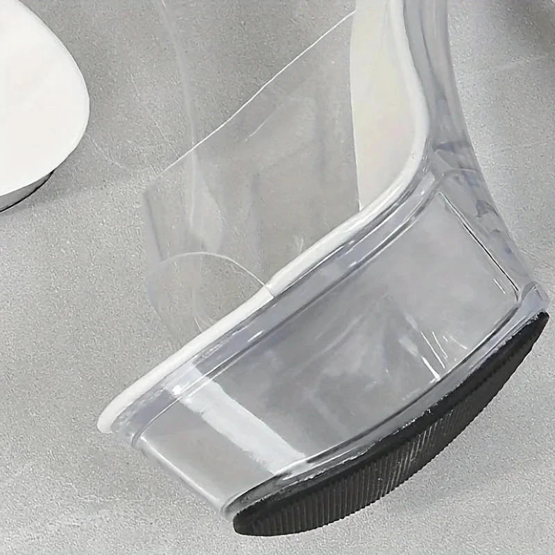 Stiletto Sandals - Open Toe, Transparent Ankle Strap, High Heels Ohberri