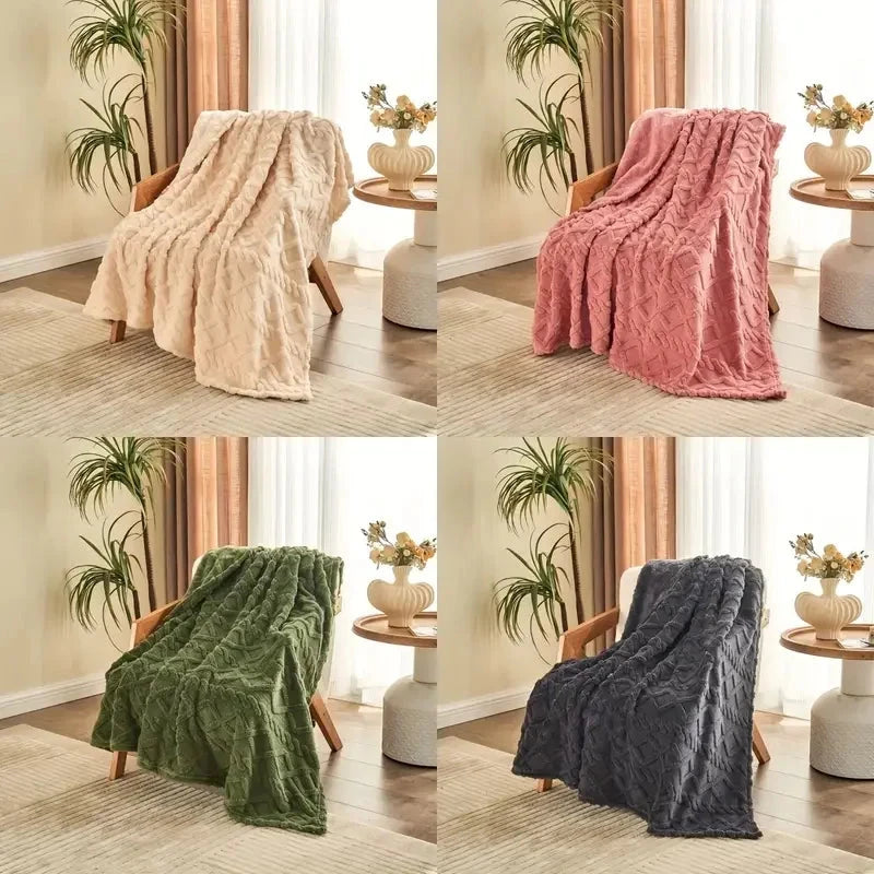 Plush 1pc Luxurious Fleece Blanket Ohberri