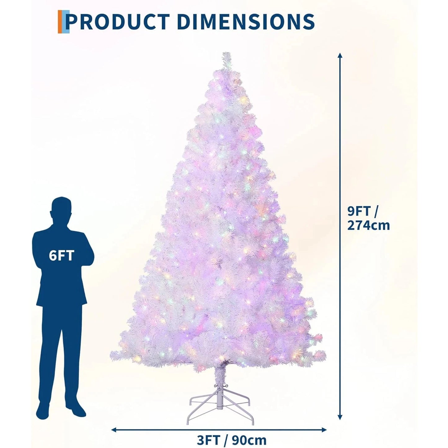 4.5/6/7.5/9Ft Prelit Christmas Tree Rose Gold Tinsel Christmas Tree With Warm White Led Lights Sparkle Ohberri
