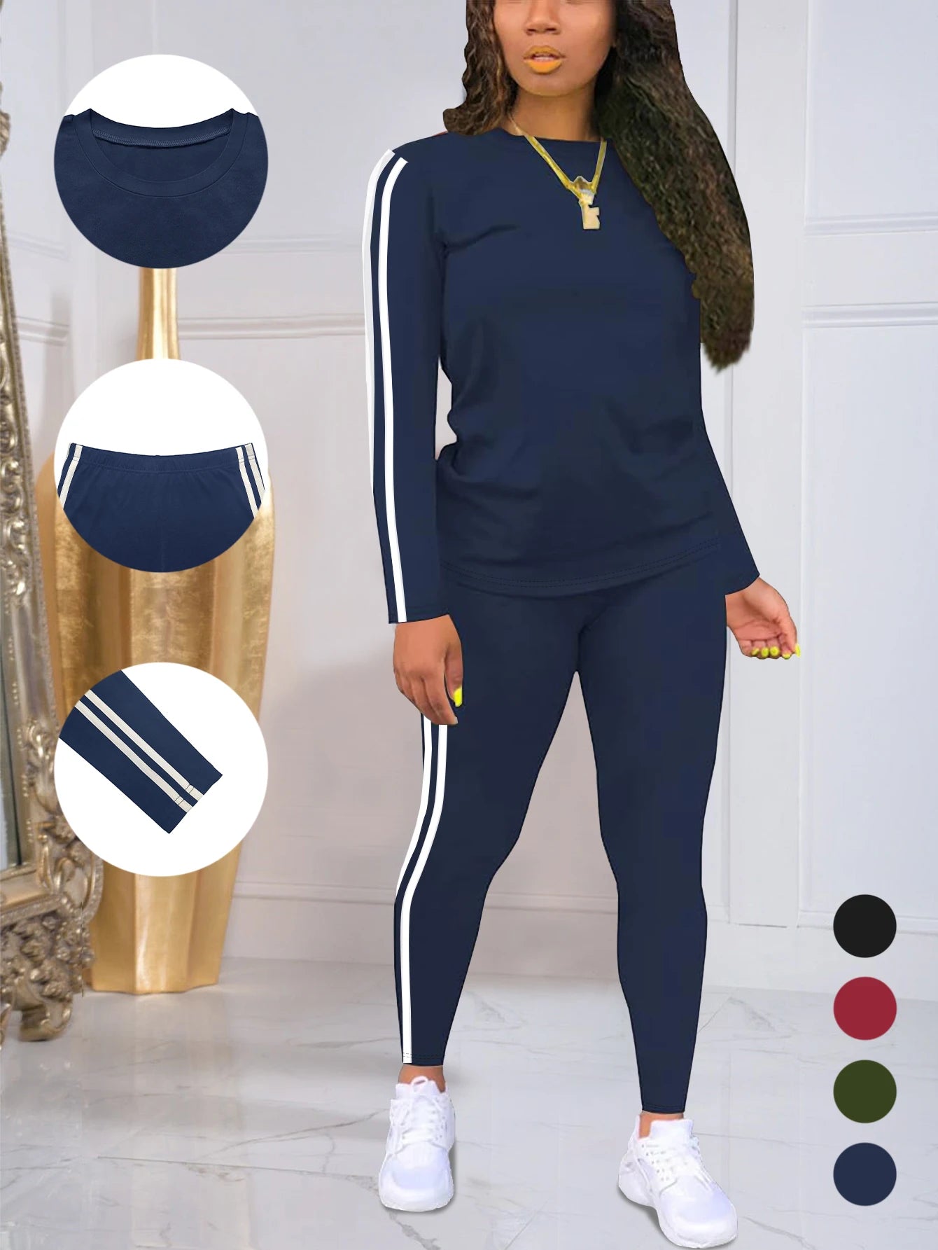 Women's Casual Long Sleeve Fitness Set Ohberri