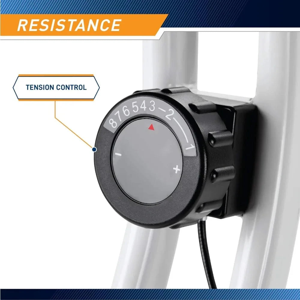 Foldable Upright Exercise Bike with Adjustable Ohberri