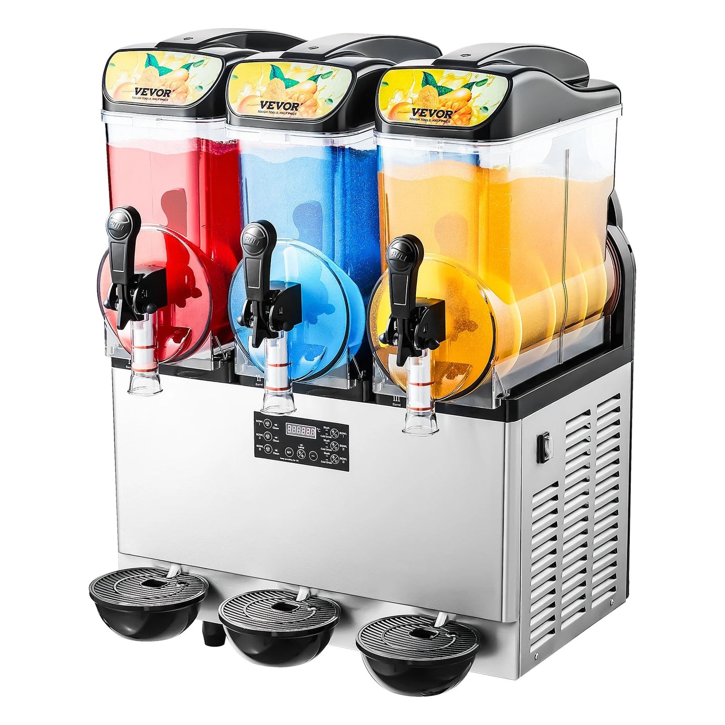 15L Commercial Frozen Drink Maker Triple Tank Slushy Machine Ohberri