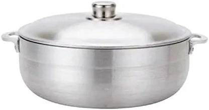 Aluminum Heavy Gauge Caldero With Aluminum Lid,Silver (Set of 6, 1.7/3.6/4.6/6.7/9.3/13 QT) Ohberri