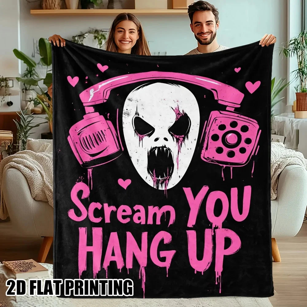 Ghostface Scream Movie Throw Blanket Ohberri