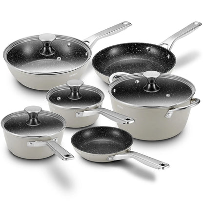 10-Piece Pots and Pans Set Ohberri