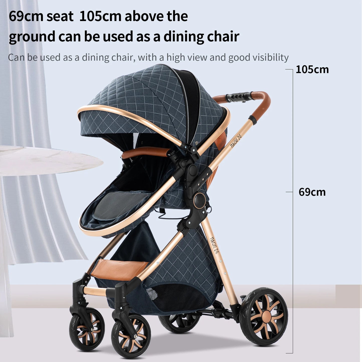 3 in 1 Baby Stroller - Ohberri