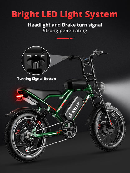 Electric Bike 2000W Dual Motor 48V 25AH Battery 20" - Ohberri