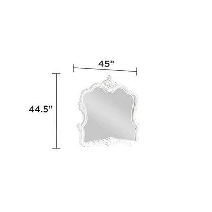 Modern Style 5 Pc King Bedroom Set Made with Wood in Pearl White - Ohberri