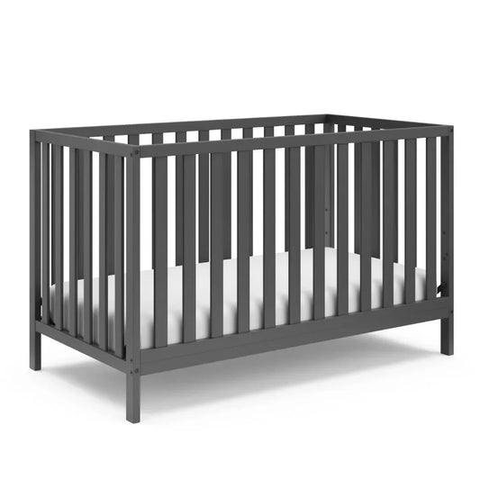 Sunset 4-in-1 Convertible Baby Crib, Gray - Ohberri