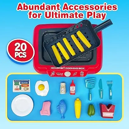 Color Changing Kids Food Fryer Pretend Play Set - Ohberri