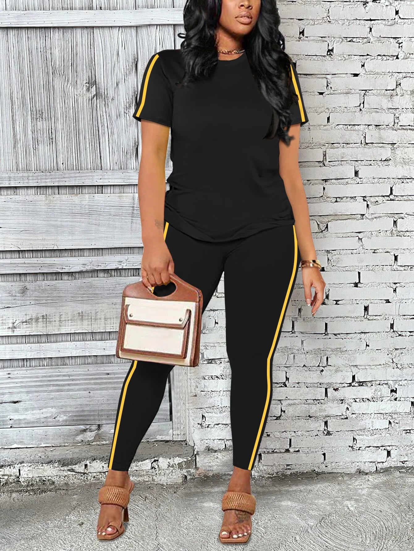 Two-Piece Set Sportswear Short Sleeve Trousers Ohberri
