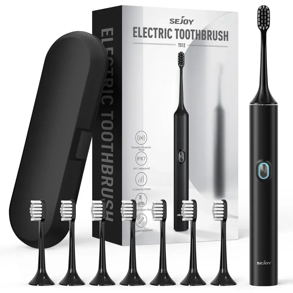Electric Toothbrush with 8 Brush Heads for Adults Rechargeable Ohberri