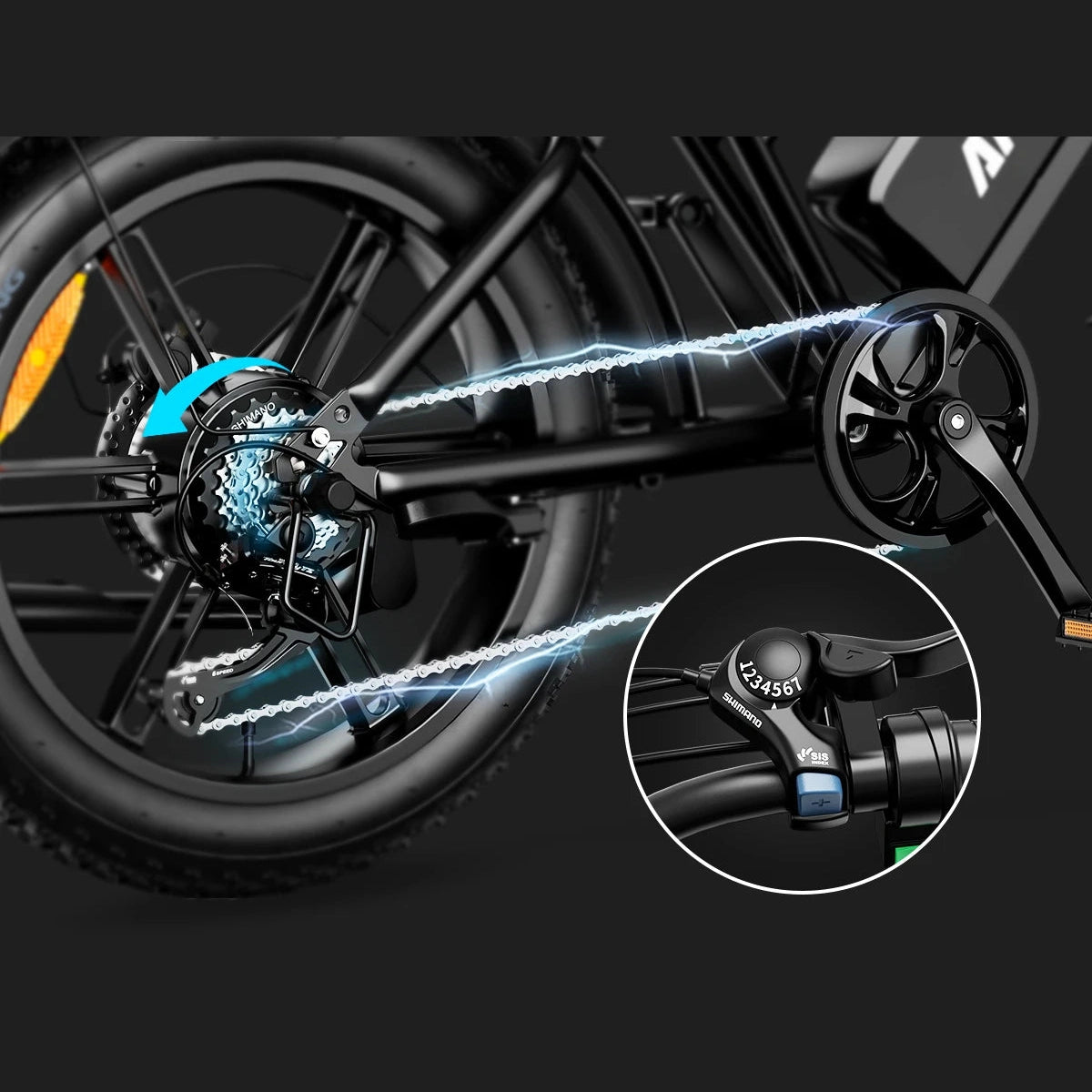 Electric Bike 1000W Motor 48V 20AH 20“ Tire - Ohberri