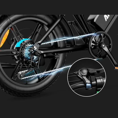 Electric Bike 1000W Motor 48V 20AH 20“ Tire - Ohberri