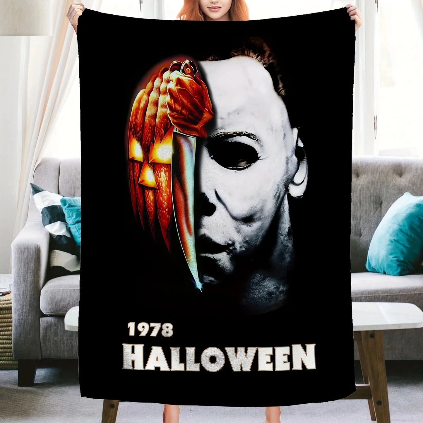 Halloween Horror Movie Throw Blanket Ohberri