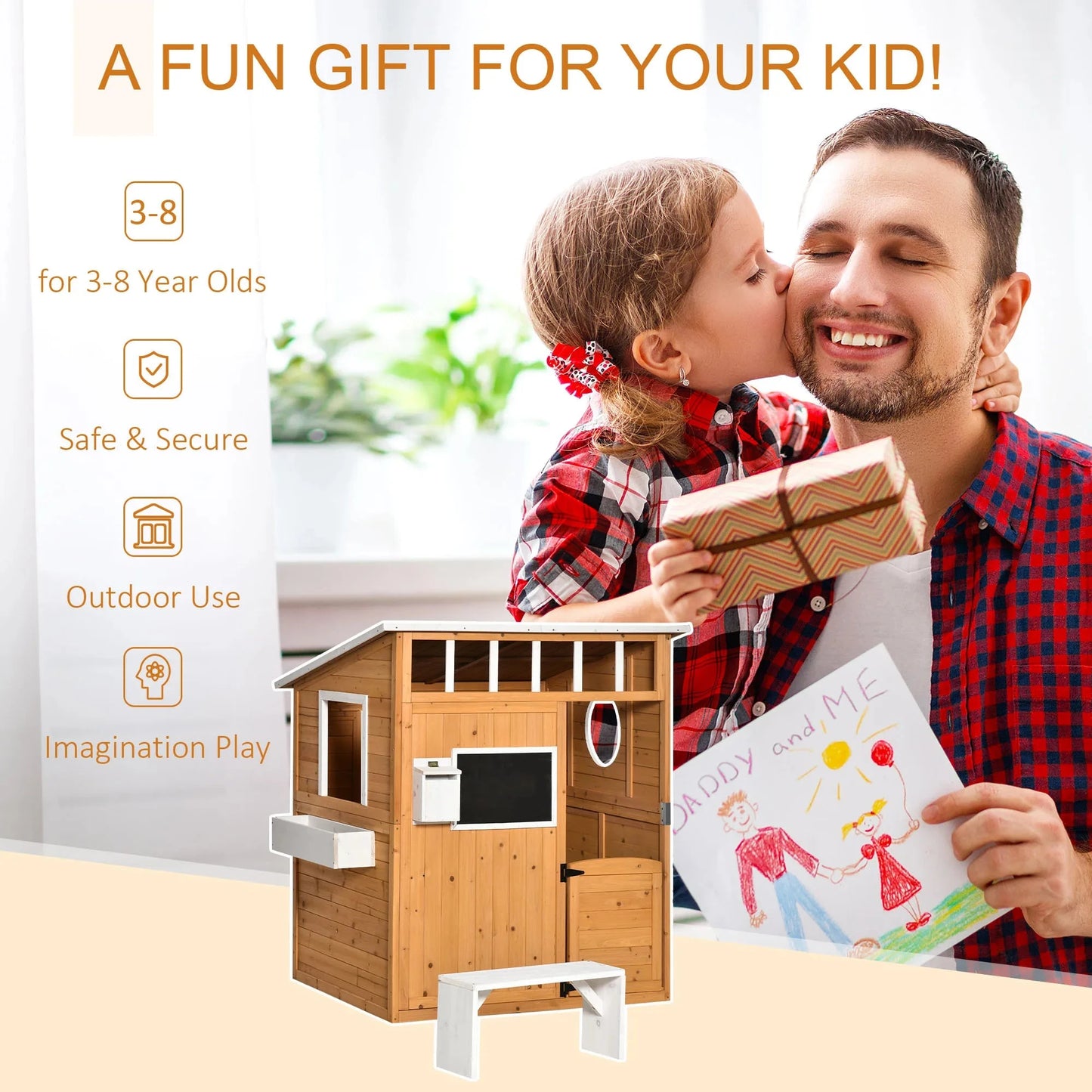 Wooden Playhouse for Kids Ohberri
