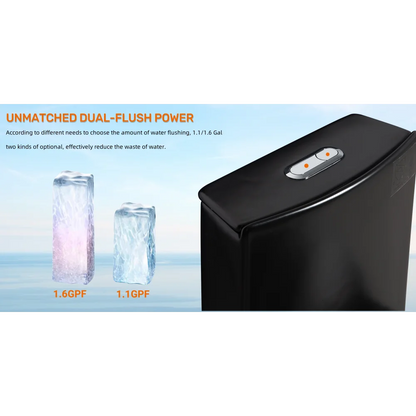 Dual-Flush, Water-Saving Elongated Ohberri