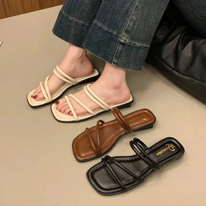 French-style thin-strap sandals Ohberri