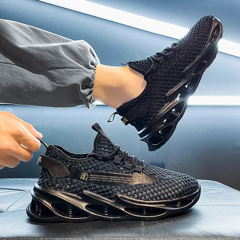 Men Breathable Mesh Hollow Tennis Shoes Ohberri