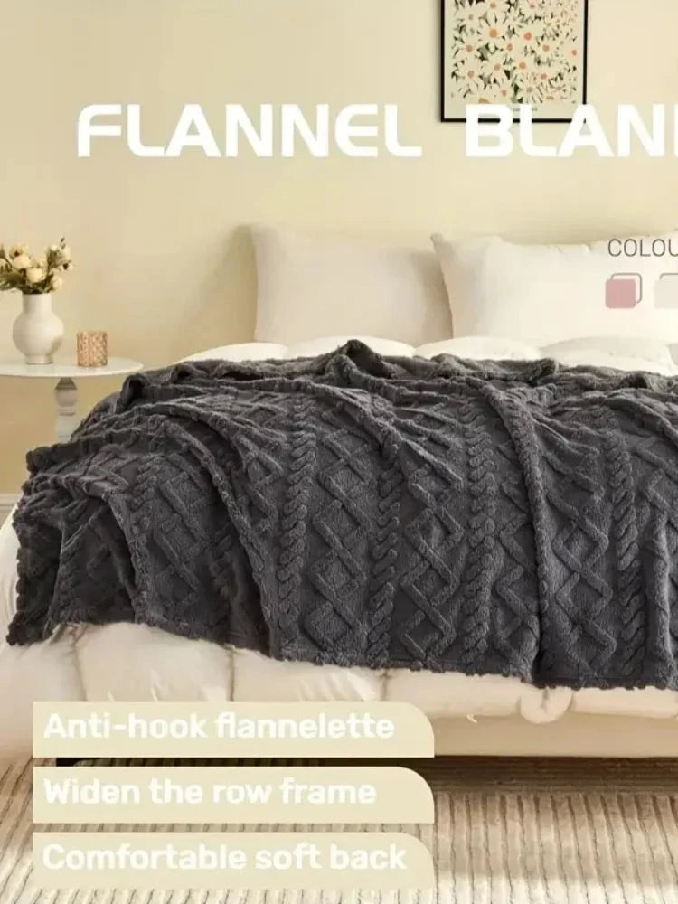Plush 1pc Luxurious Fleece Blanket Ohberri