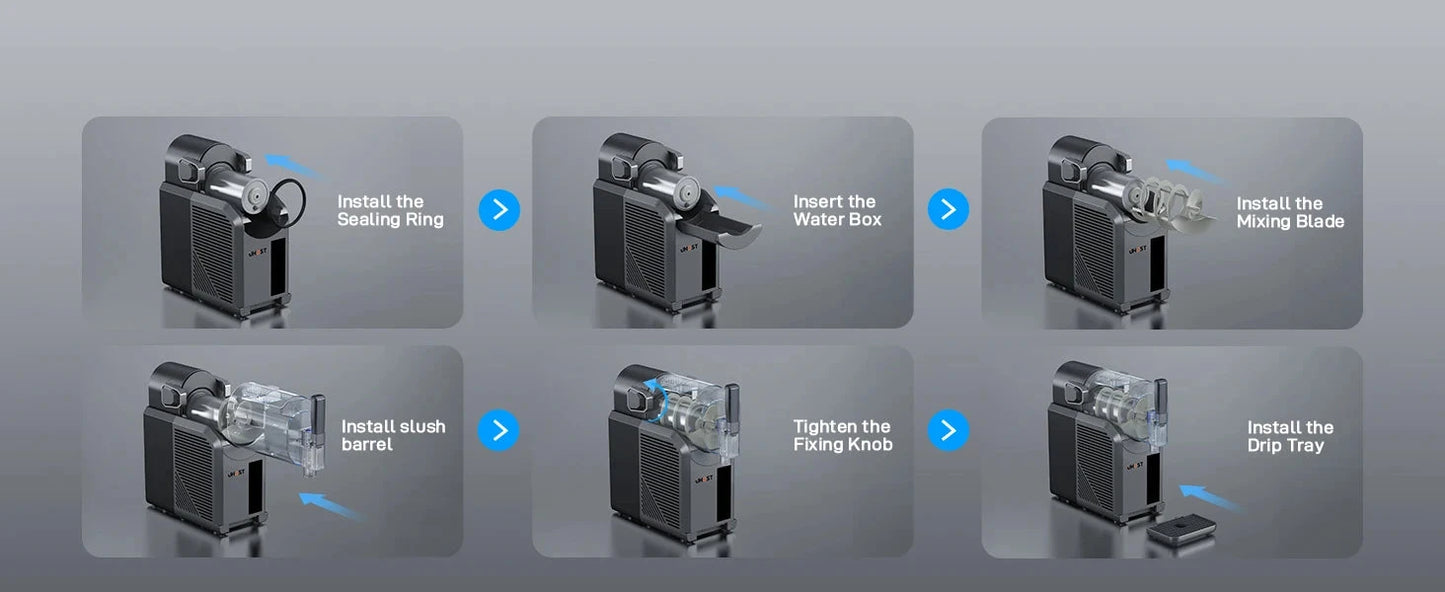 Slushie Machine with Self-Cleaning Function No Ice Needed 7 Preset Programs Ohberri