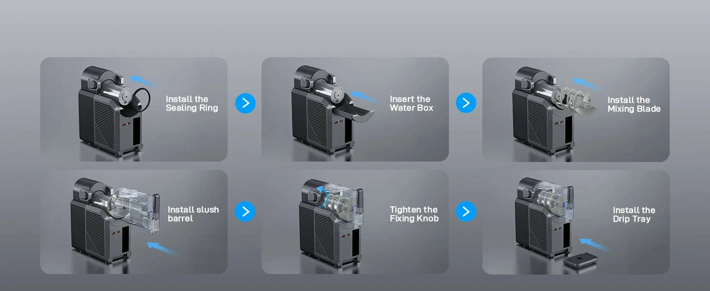 Slushie Machine with Self-Cleaning Function No Ice Needed 7 Preset Programs Ohberri