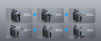 Slushie Machine with Self-Cleaning Function No Ice Needed 7 Preset Programs Ohberri