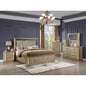 Queen 5PC Bedroom set Made with Wood in Gold - Ohberri