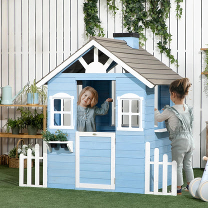 Playhouse for Kids Outdoor, Country Style Wooden Ohberri