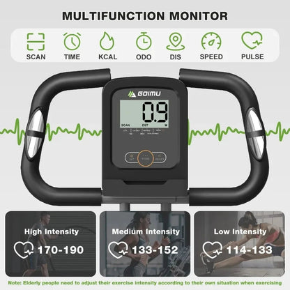 Exercise Bike 5 in 1 Foldable Stationary Bike 16 level Adjustable Ohberri