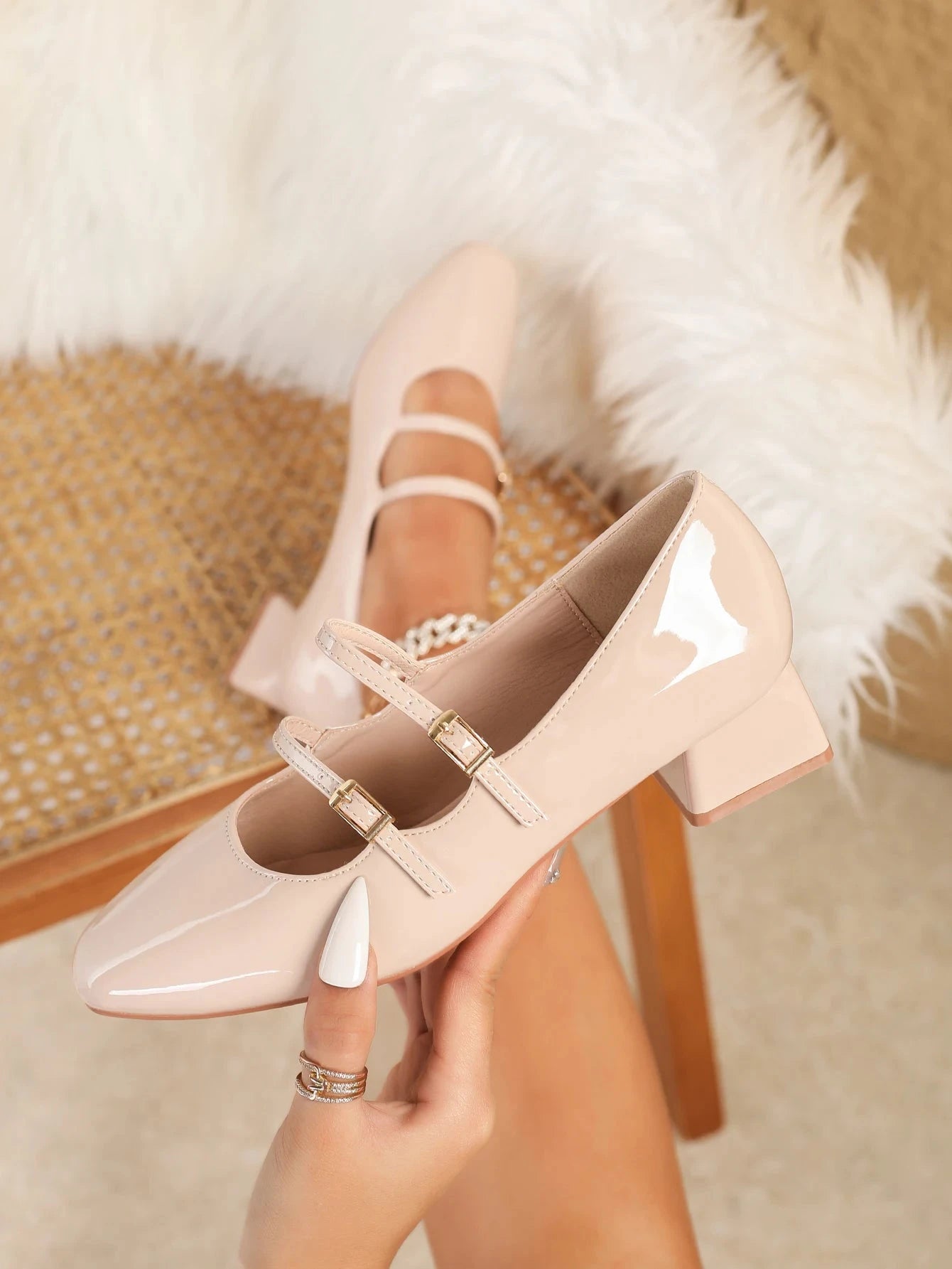 Mary Jane Leather High Heels Ohberri