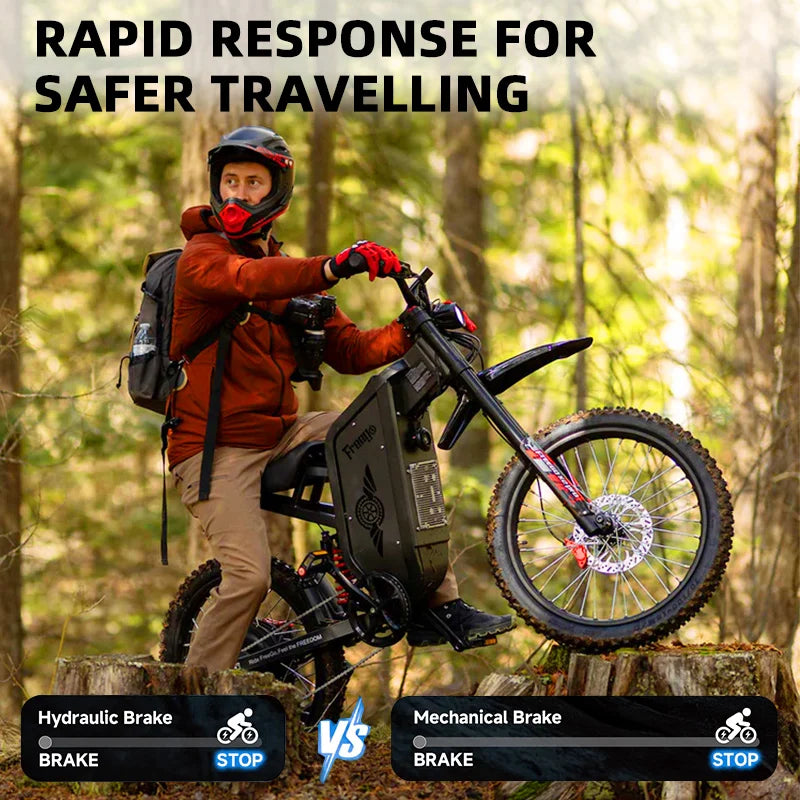 6000W Brushless Gearless Motors 30AH Lithium Battery Speed 90Kmh Electric Dirt Bike - Ohberri