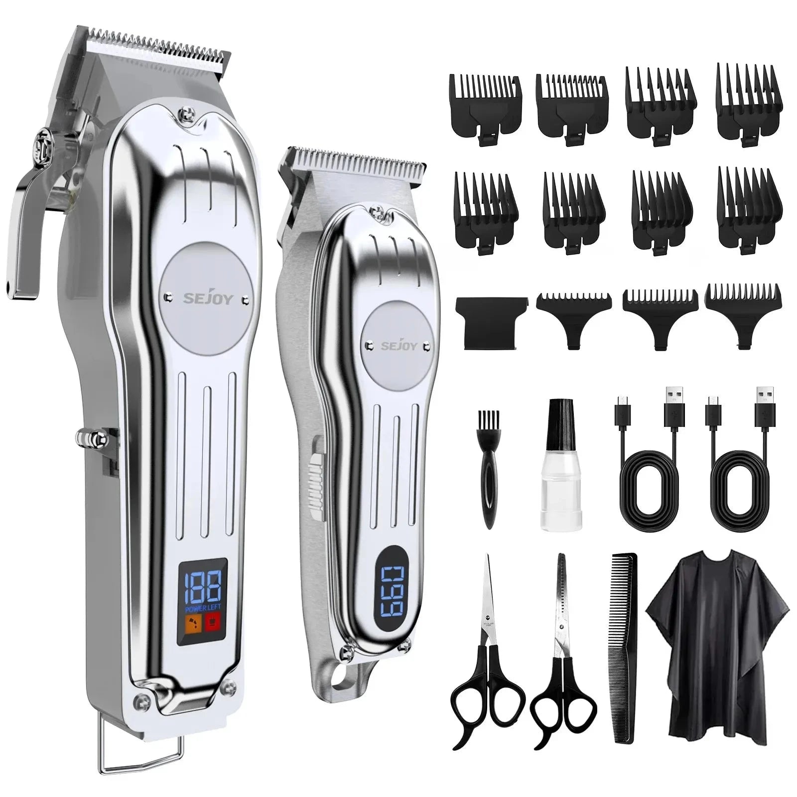 Professional Combo Kits Hair Clipper Electric Hair Trimmer Set For Men Ohberri