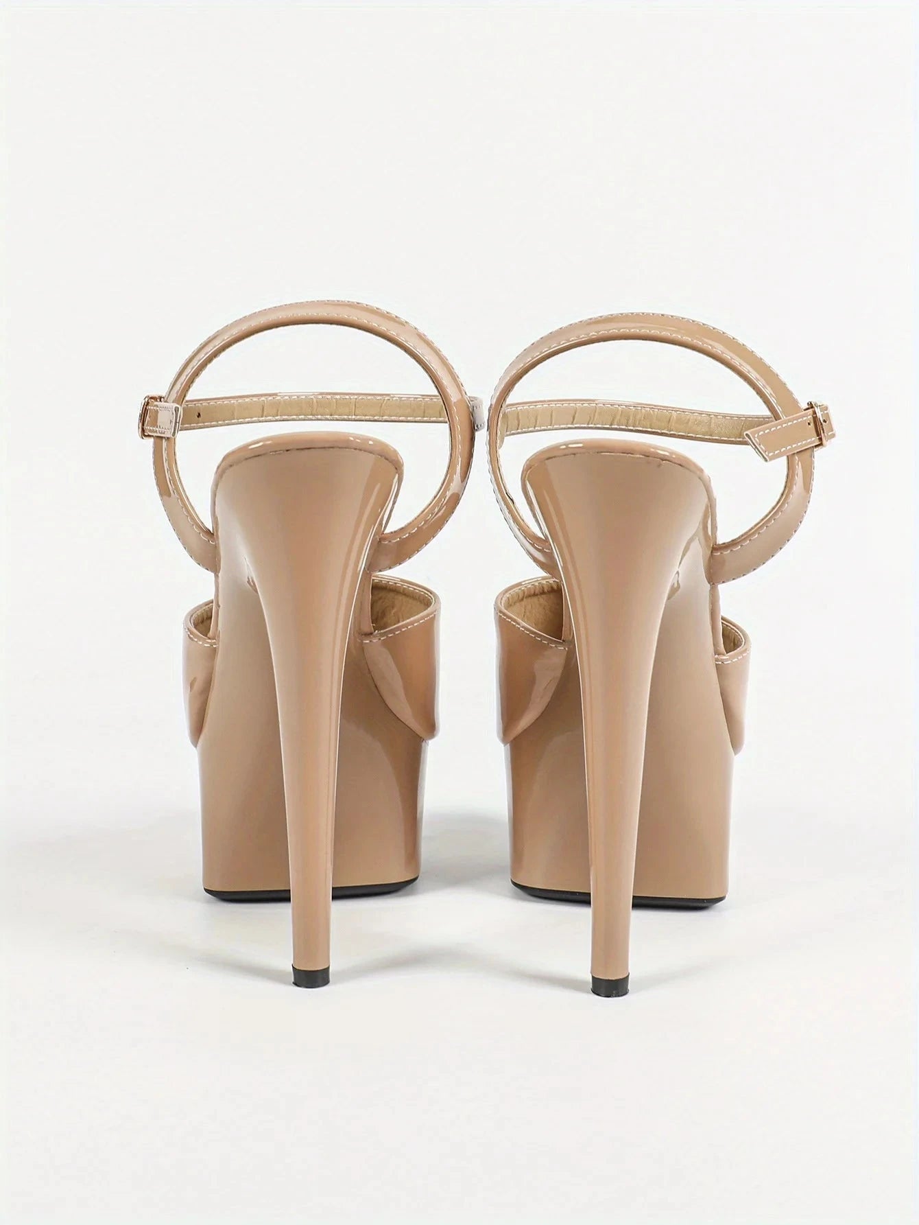 Leather Slim High-heel- Khaki Color Ohberri