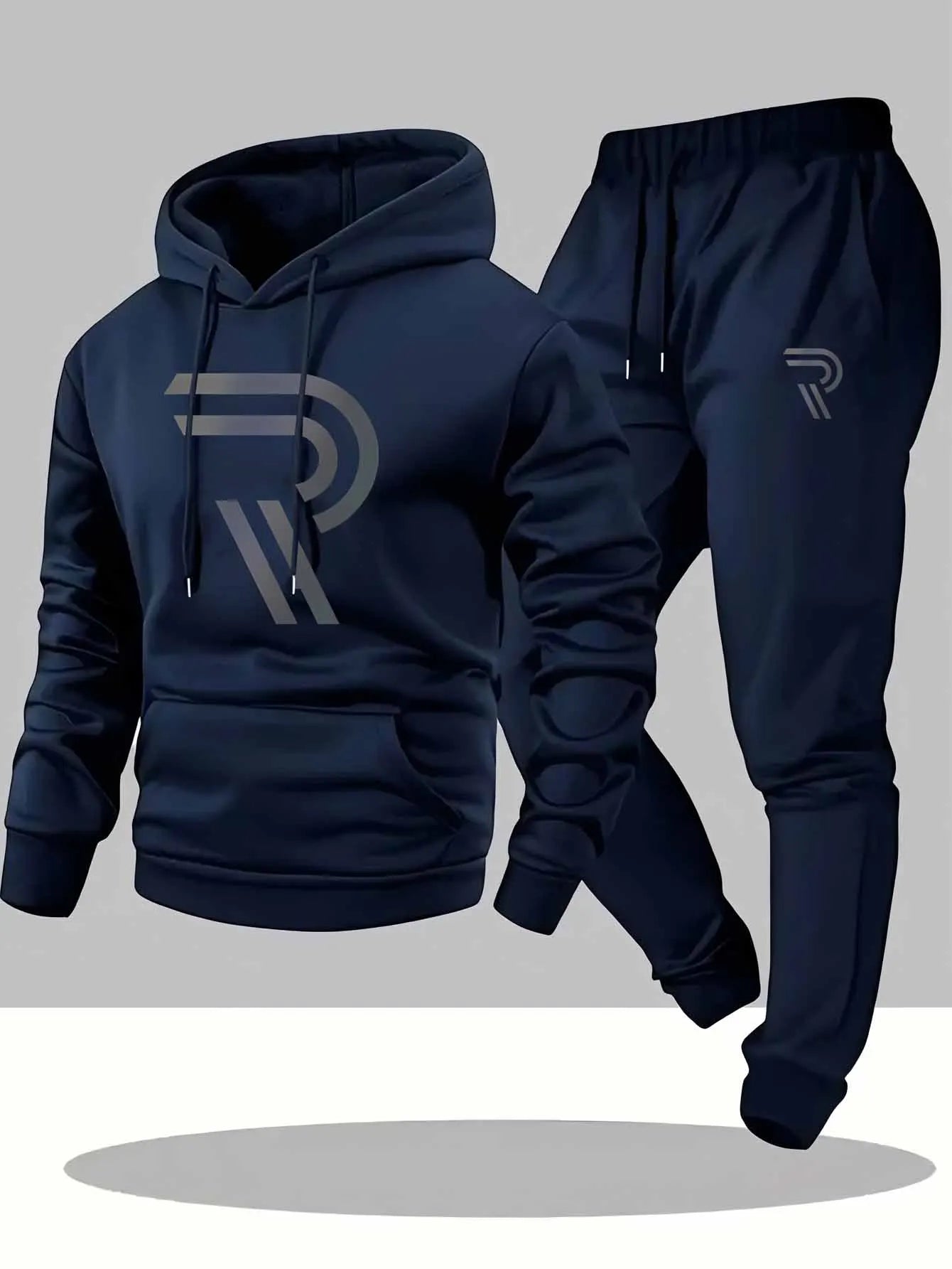 Men's Sporty Two-Piece Set Hoodie And Pants Ohberri