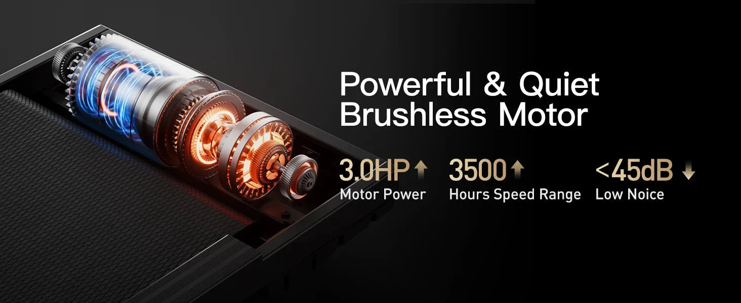 Home Folding Incline Treadmill with Pulse Sensors, 3.0 HP Ohberri