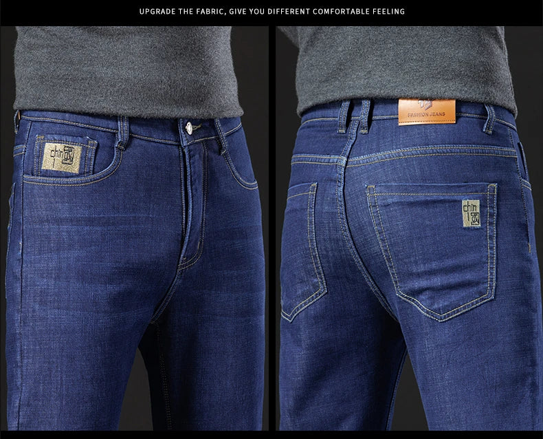 Winter Lamb Fluff Denim Straight Pants Ohberri