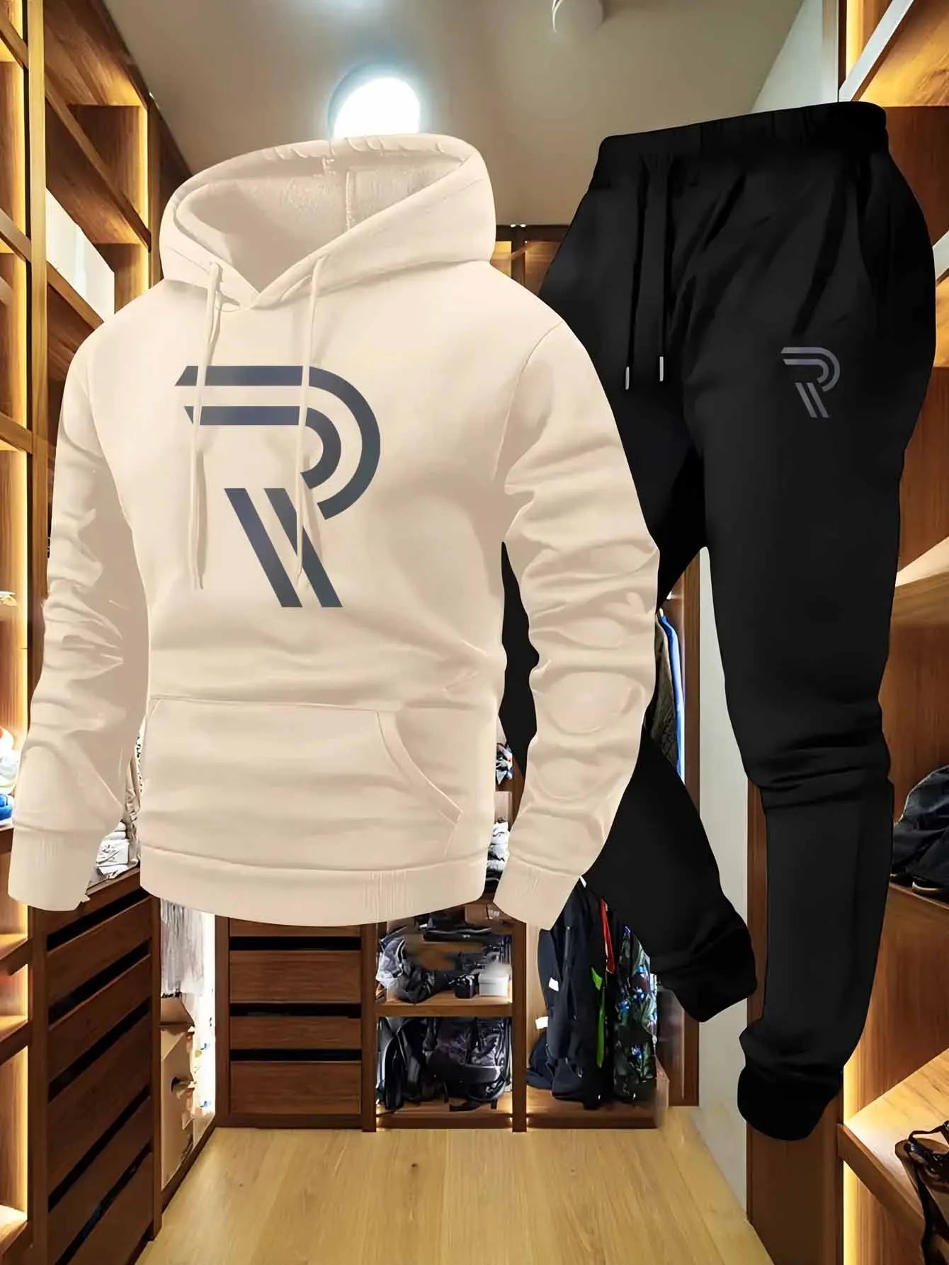 Men's Sporty Two-Piece Set Hoodie And Pants Ohberri