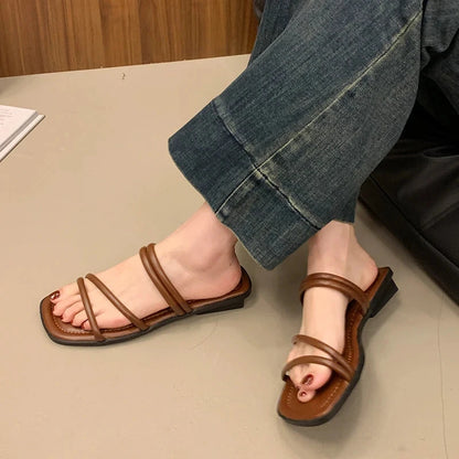 French-style thin-strap sandals Ohberri
