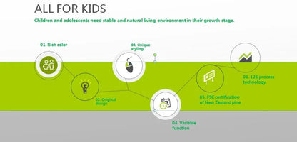 Multi Functional Wooden Bedroom Modern Solid Baby Crib - Ohberri