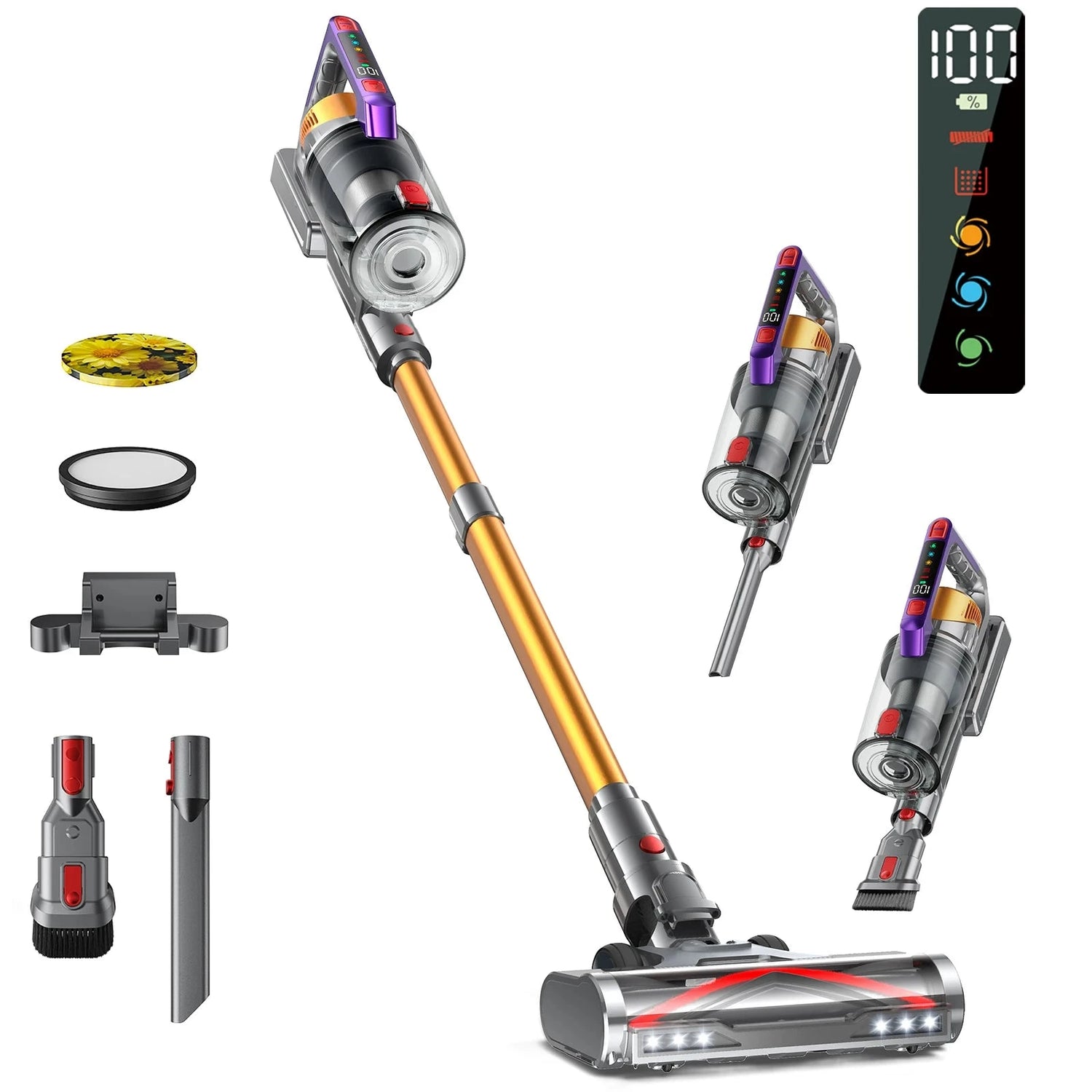 Cordless Vacuum Cleaner, 60Mins Ohberri