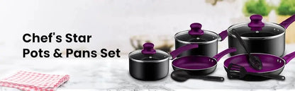 Pots And Pans Set Kitchen Cookware Sets Nonstick Aluminum Cooking Essentials 11 Pieces Ohberri