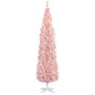 7' Prelit Artificial Christmas Tree with Warm White Led Lights, Green Ohberri